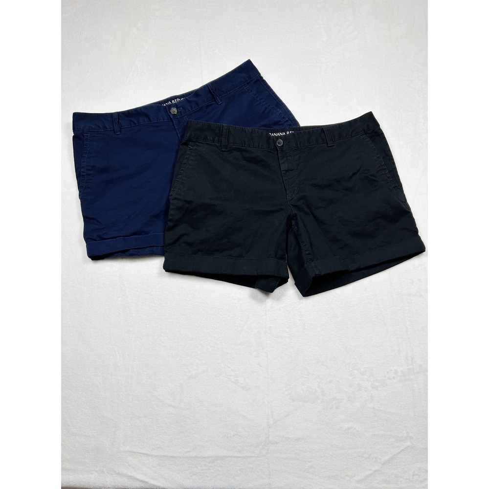 Banana Republic City Chino Shorts, Lot of 2, Navy and Black Size 8 Classic